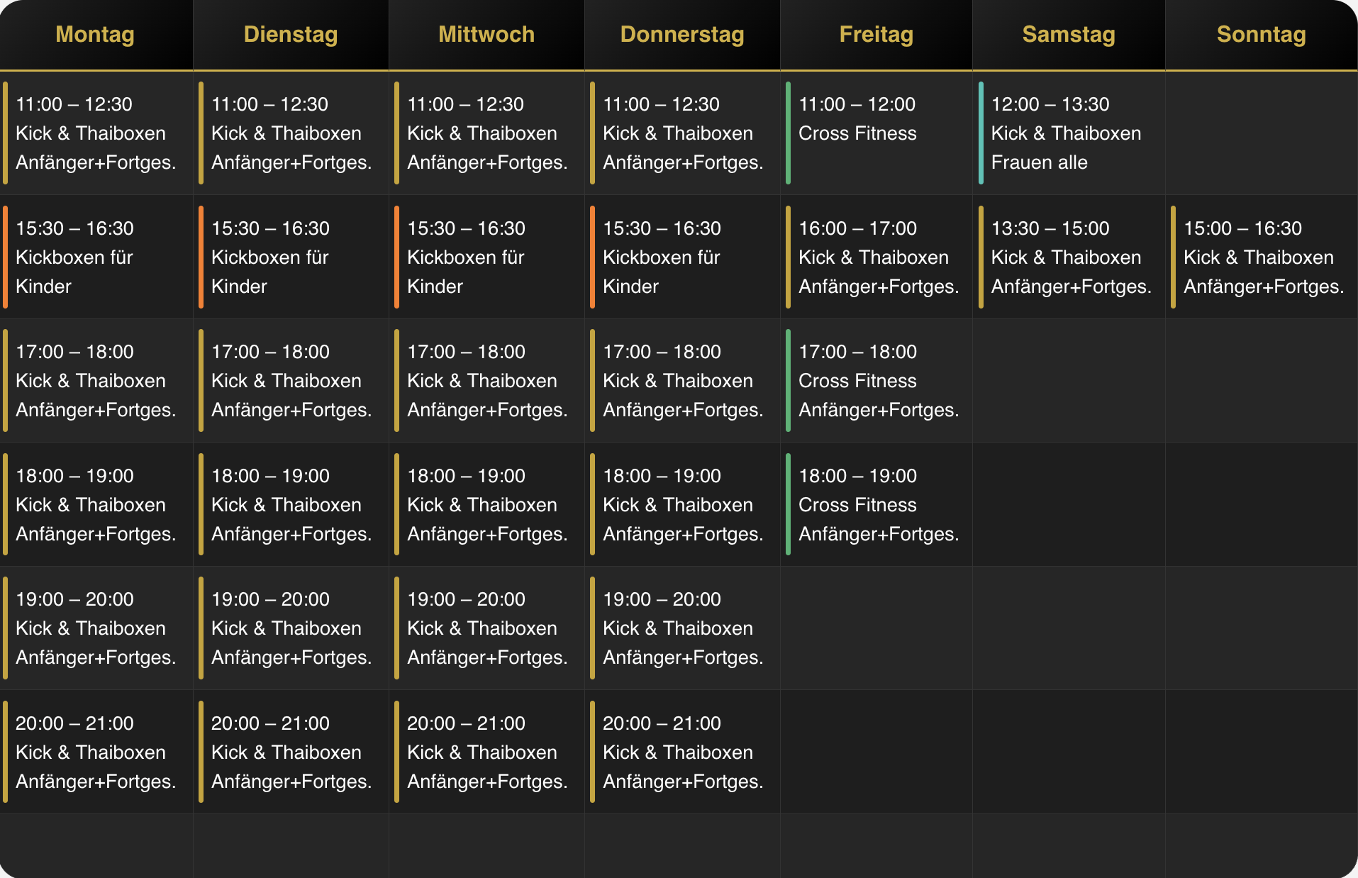 Trainingsplan